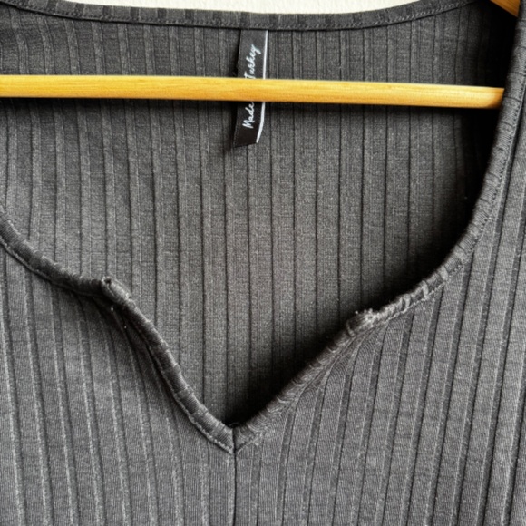 ASOS Ribbed Black Long Sleeve Top - Medium - Picture 3 of 5